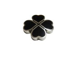Black Four Leaf Clover Magnet