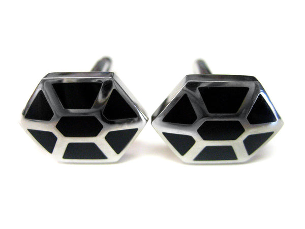 Black Geometric Cufflinks