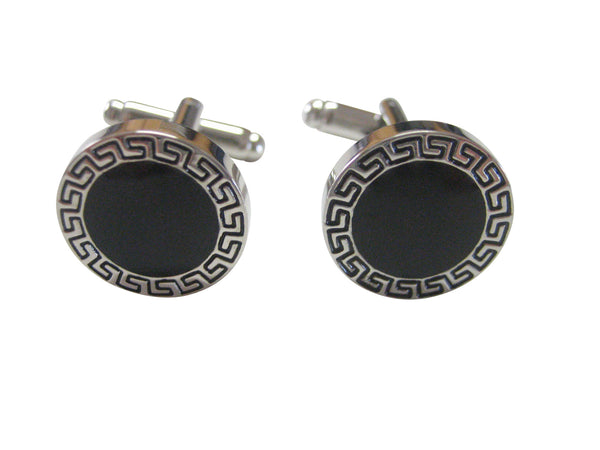Black Greek Design Cufflinks