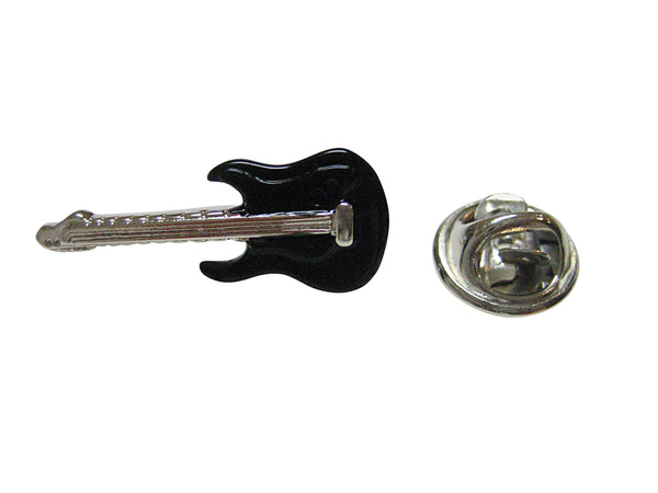Black Guitar Musical Instrument Lapel Pin