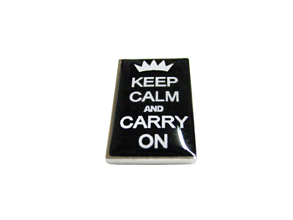 Black Keep Calm and Carry On Magnet