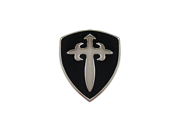 Black Medieval Shield Magnet