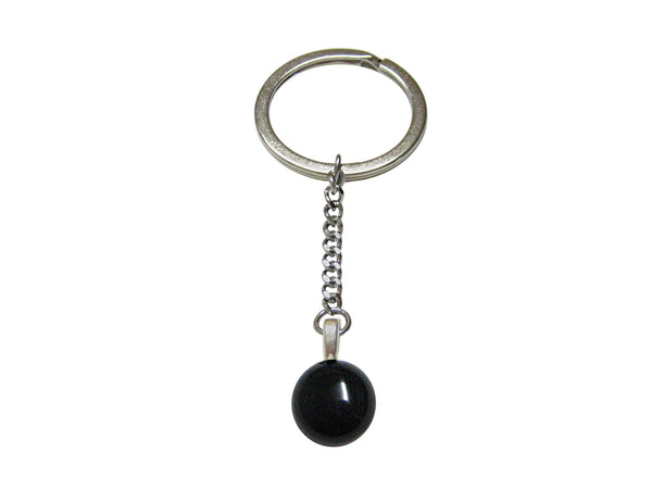 Black Onyx Gemstone Keychain