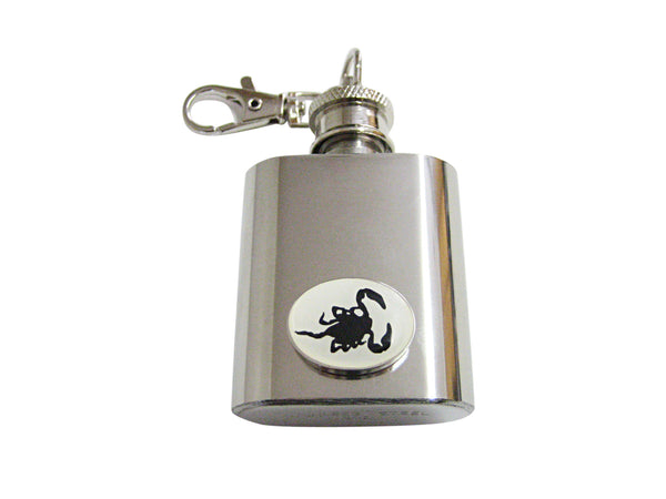 Black Scorpion 1 Oz. Stainless Steel Key Chain Flask