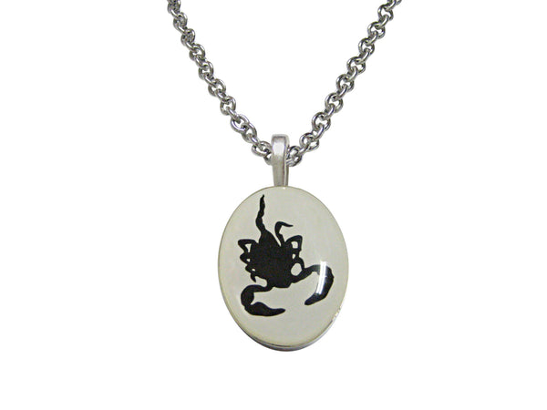 Black Scorpion Pendant Necklace