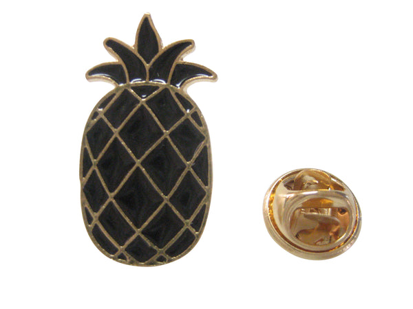 Black Toned Pineapple Lapel Pin