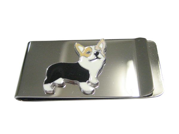 Black and Beige Toned Corgi Dog Money Clip