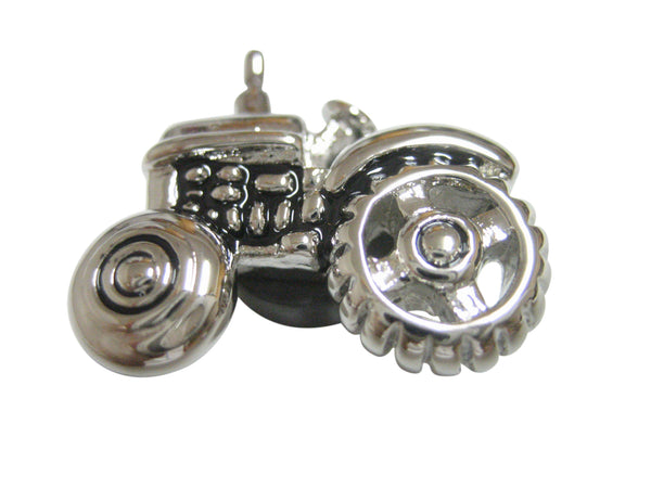 Black and Silver Toned Detailed Farming Tractor Magnet