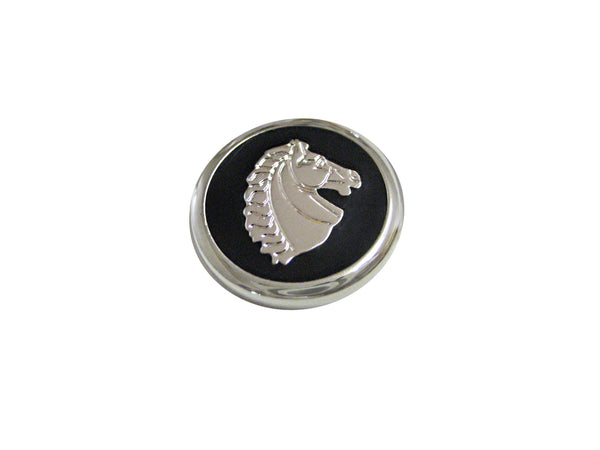 Black and Silver Toned Horse Head Magnet