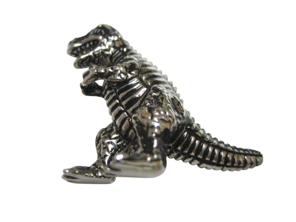 Black and Silver Toned T Rex Dinosaur Pendant Magnet