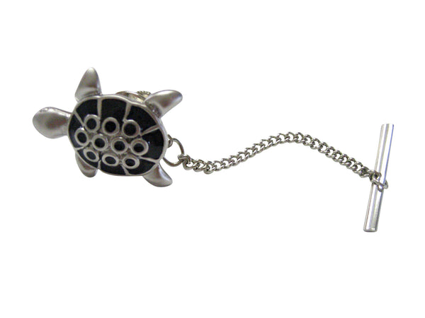 Black and Silver Toned Turtle Tortoise Tie Tack
