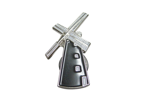 Black and Silver Toned Windmill Magnet