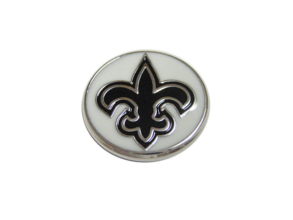 Black and White Fleur de Lys Magnet