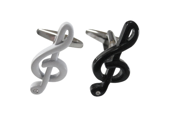 Black and White Musical Note Cufflinks