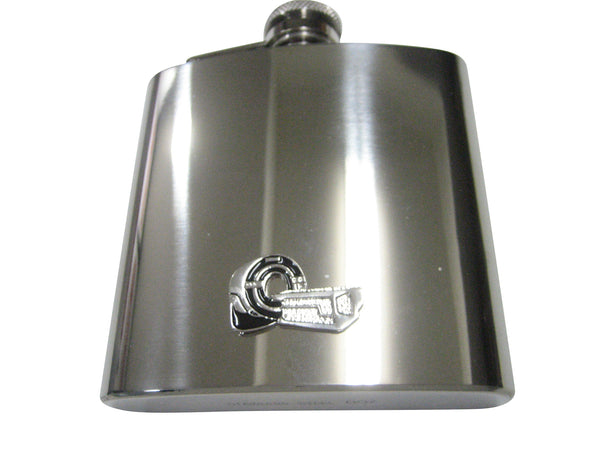 Black and Silver Toned Medical MRI Magnetic Resonance Imaging Machine Radiologist 6oz Flask