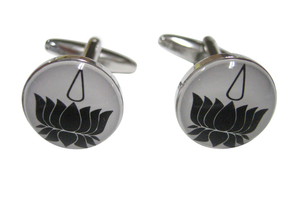 Black and White Toned Ayyavazhi Cufflinks