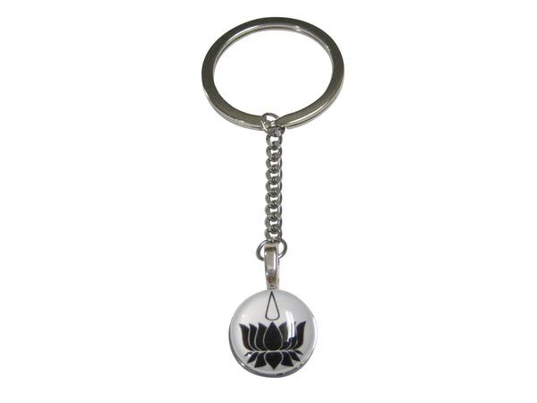 Black and White Toned Ayyavazhi Pendant Keychain