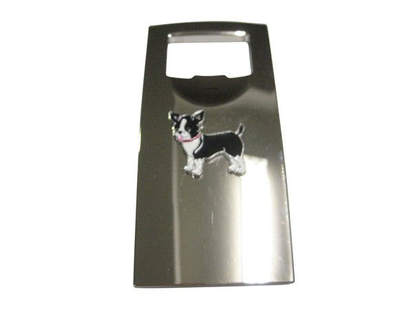 Black and White Toned Boston Terrier Dog Bottle Opener