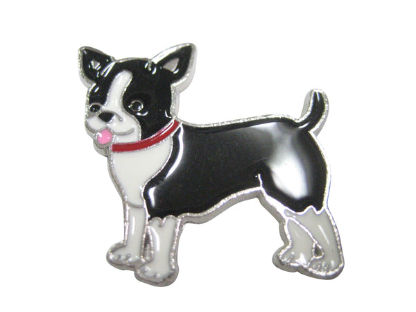 Black and White Toned Boston Terrier Dog Magnet