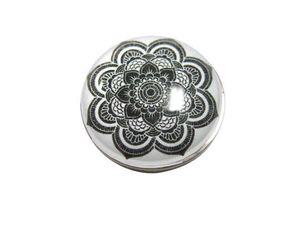 Black and White Toned Mandala Design Magnet