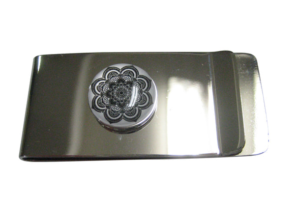 Black and White Toned Mandala Design Money Clip