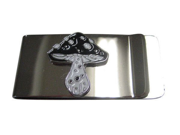 Black and White Toned Mushroom Fungus Money Clip