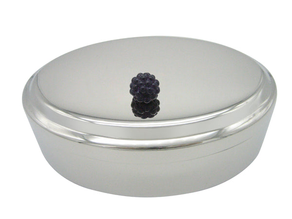 Blackberry Fruit Pendant Oval Trinket Jewelry Box