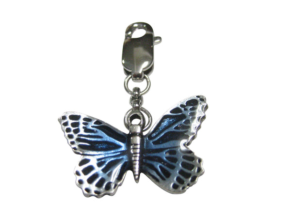 Blue Butterfly Insect Pendant Zipper Pull Charm
