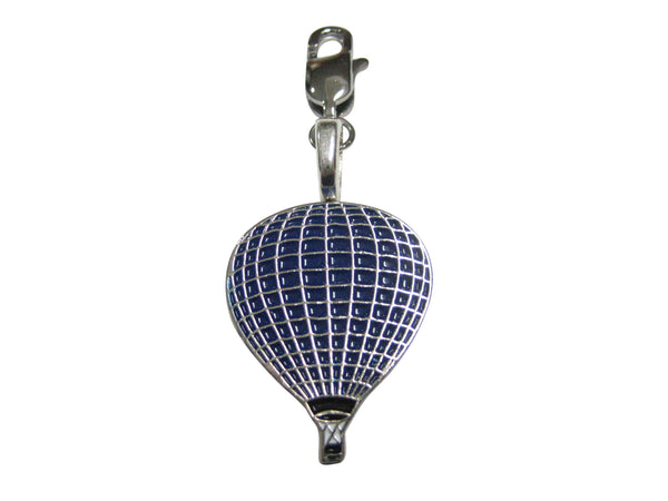 Blue Hot Air Balloon Pendant Zipper Pull Charm