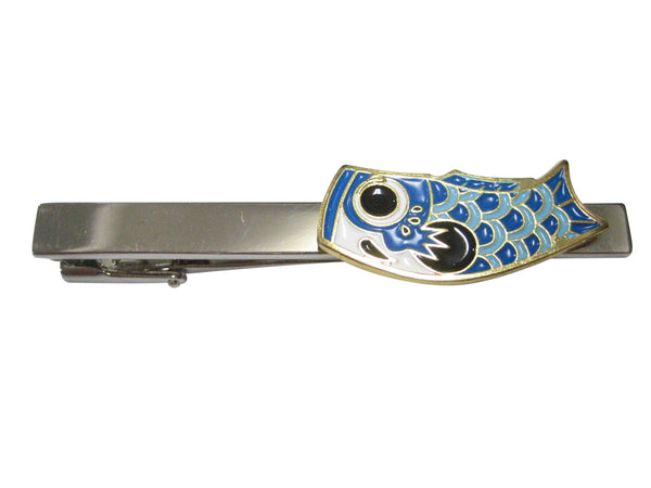 Blue Toned Festival Koi Flag Koinobori Tie Clip