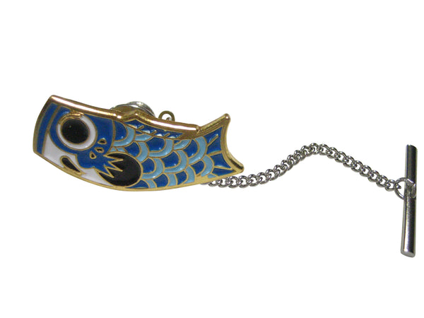 Blue Toned Festival Koi Flag Koinobori Tie Tack