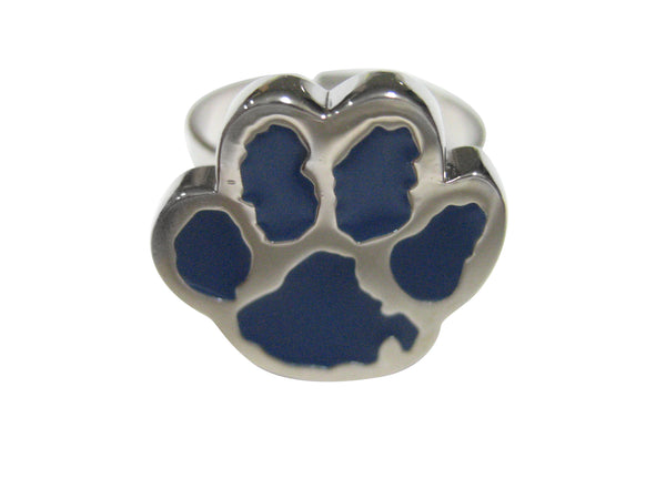 Blue Animal Paw Adjustable Size Fashion Ring