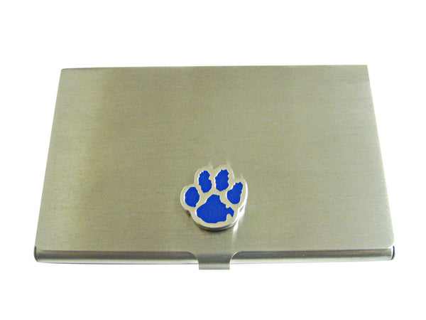 Blue Animal Paw Pendant Business Card Holder