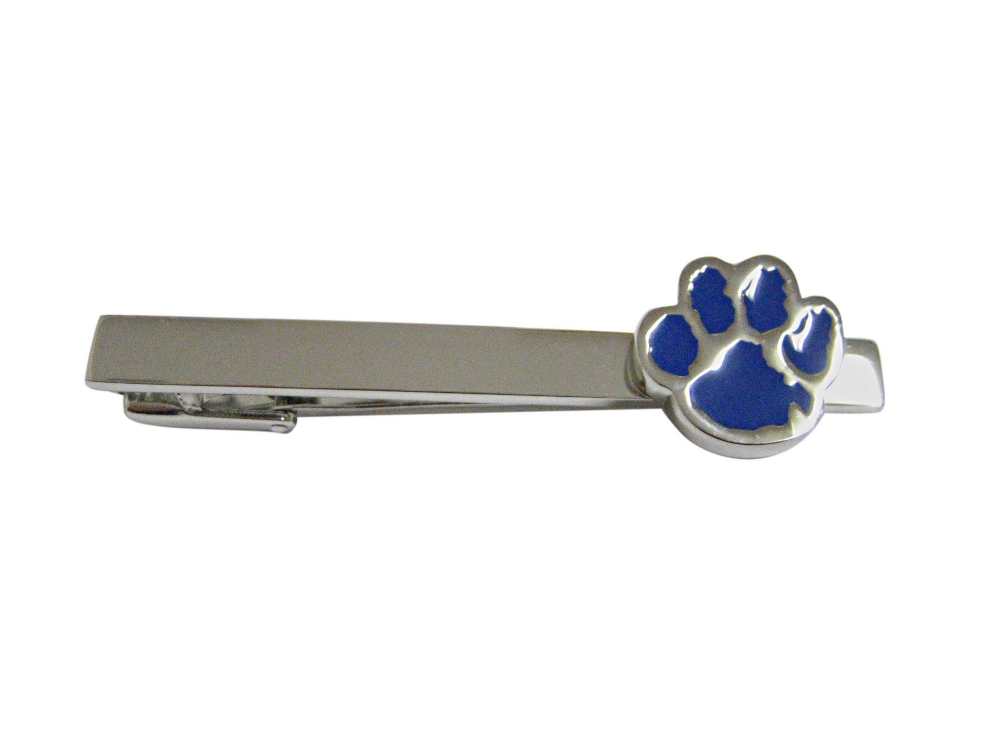 Blue Animal Paw Pendant Square Tie Clip