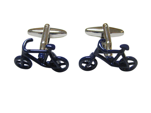 Blue Simple Bicycle Cufflinks