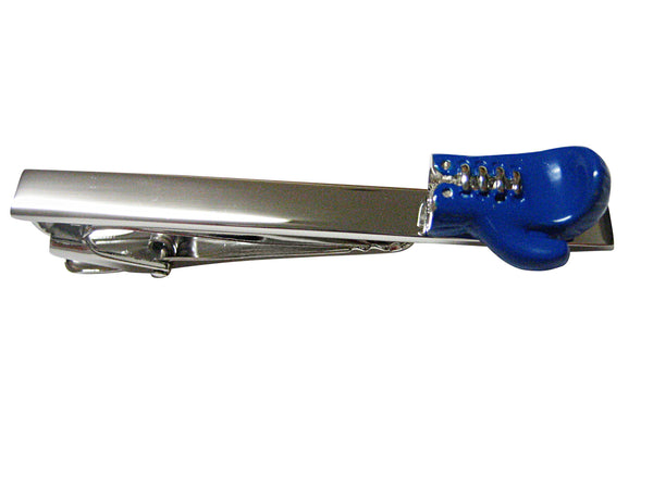 Blue Boxing Glove Square Tie Clip