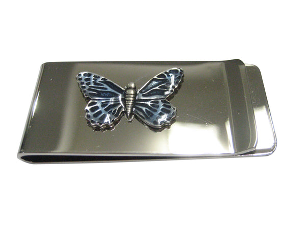 Blue Butterfly Insect Money Clip