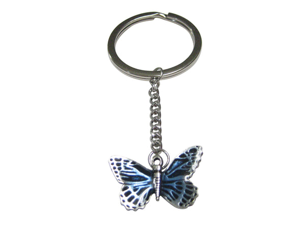 Blue Butterfly Insect Pendant Keychain