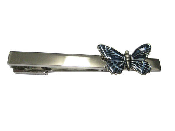 Blue Butterfly Insect Tie Clip