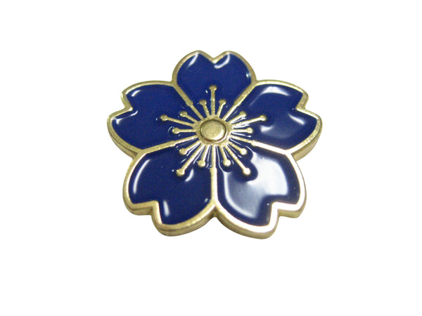 Blue Cherry Blossom Flower Magnet