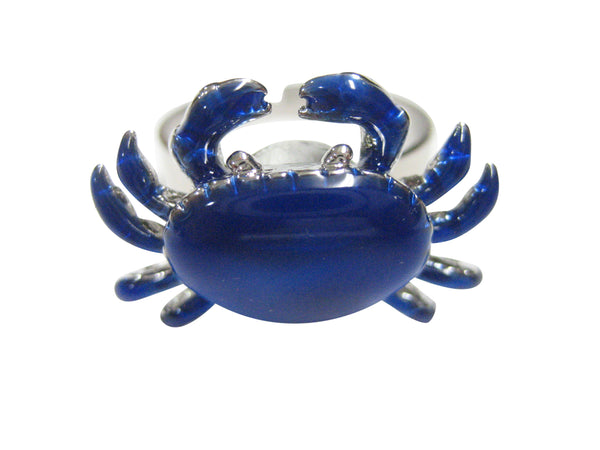 Blue Crab Adjustable Size Fashion Ring