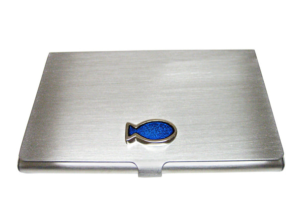 Blue Fish Business Card Holder