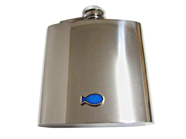 Blue Fish 6 Oz. Stainless Steel Flask