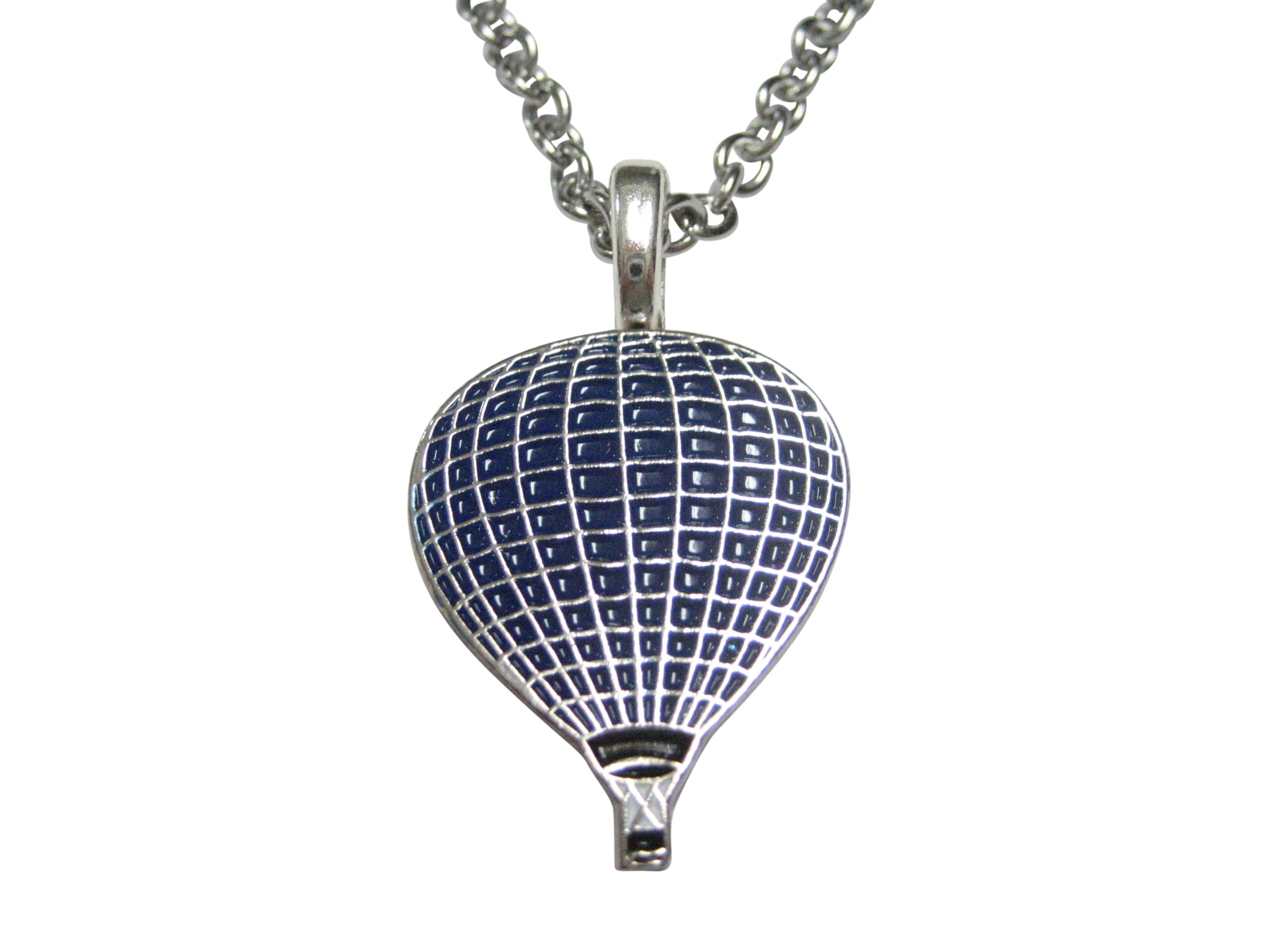 Blue Hot Air Balloon Pendant Necklace