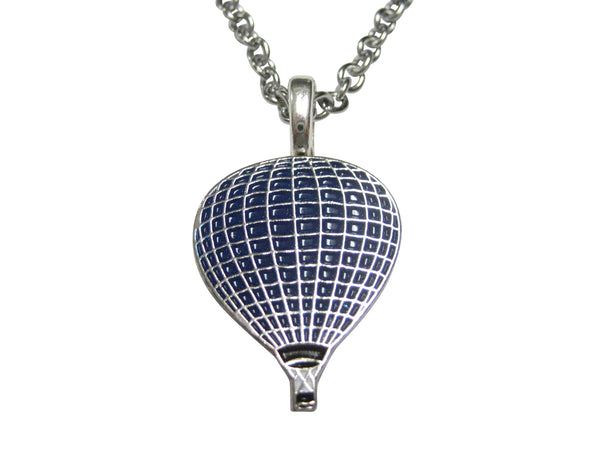 Blue Hot Air Balloon Pendant Necklace