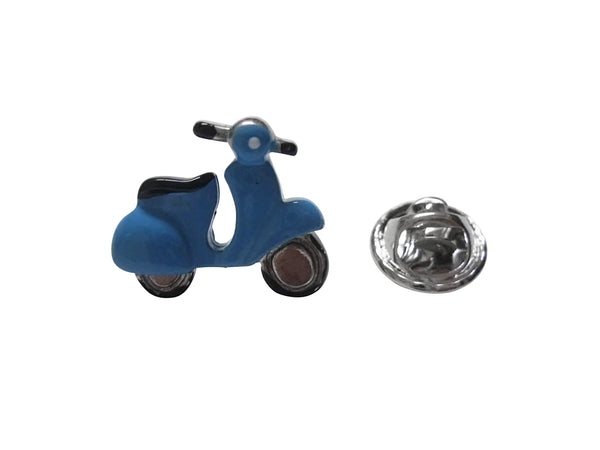 Blue Moped Scooter Lapel Pin
