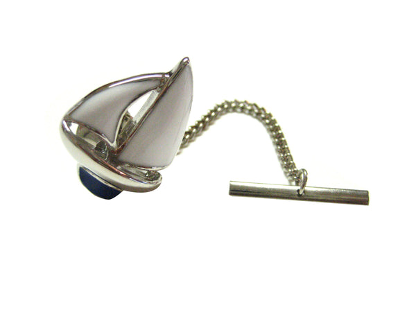 Nautical Blue Sail Boat Tie Tack
