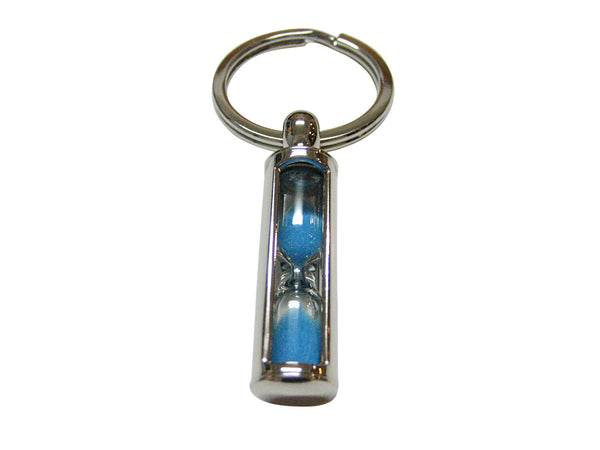 Blue Sand Clock Key Chain