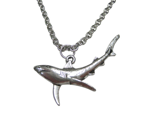 Blue Shark Pendant Necklace