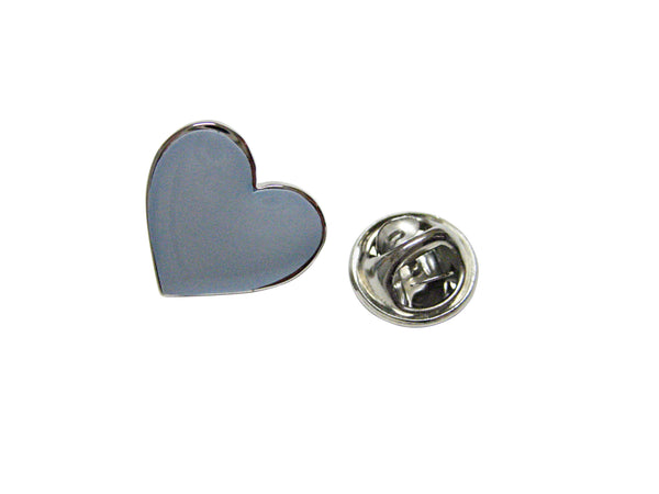 Blue Toned Heart Lapel Pin